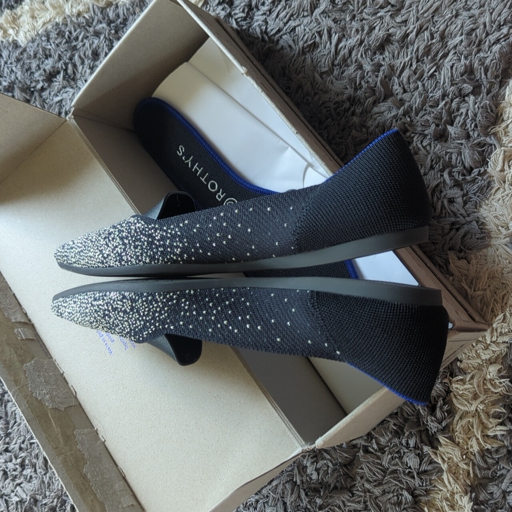 Rothy's Slate Metallic Size 10 Women's Flats - Picture 7 of 7